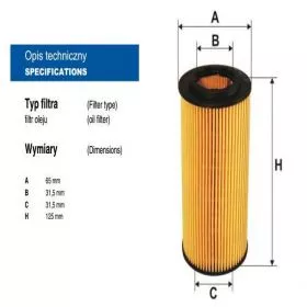 OE 671/3 Filtron filtr oleju