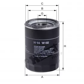 H14W02 Hengst filtr oleju