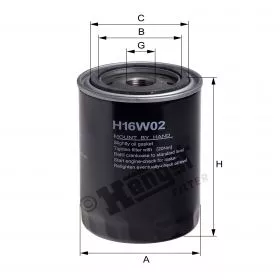 H16W02 Hengst filtr oleju