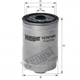 H707WK Hengst filtr paliwa