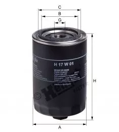 H17W01 Hengst filtr oleju